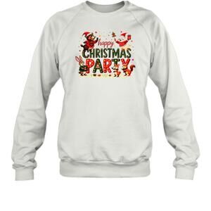 Cartoon Happy Christmas Farm Animal Holiday Sweatshirt